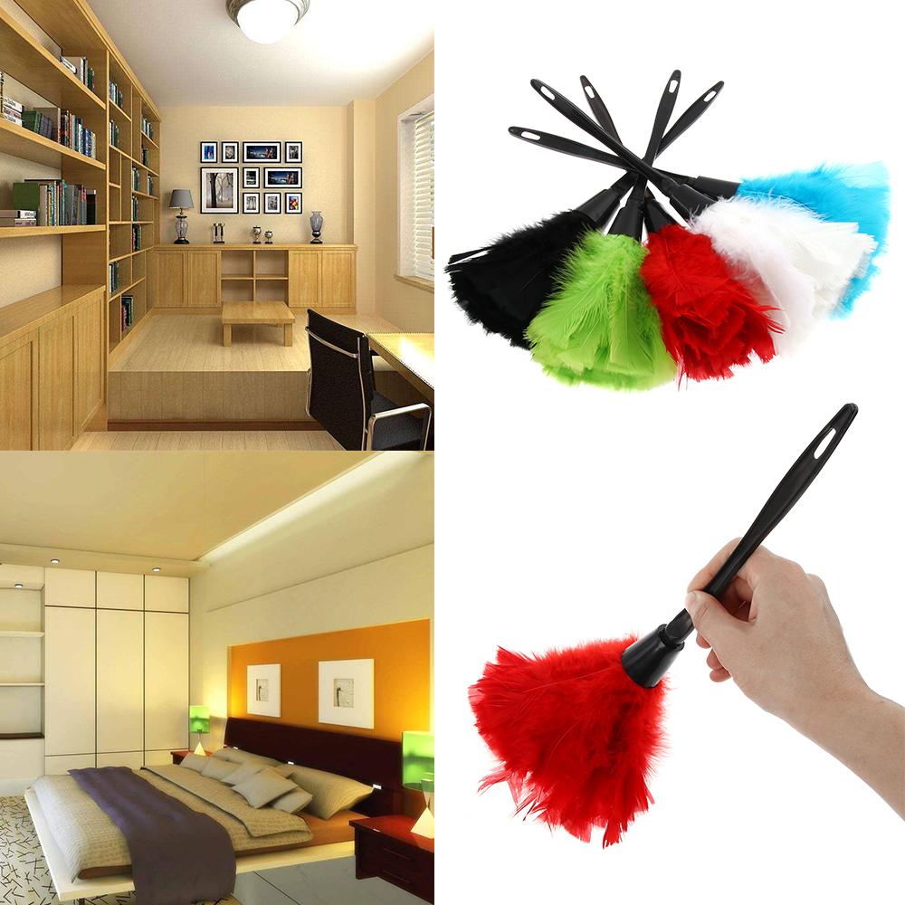 Handhold Portable Turkey Feather Duster Anti-static Cleaning Dust Car Dashboard Cleaner Tools