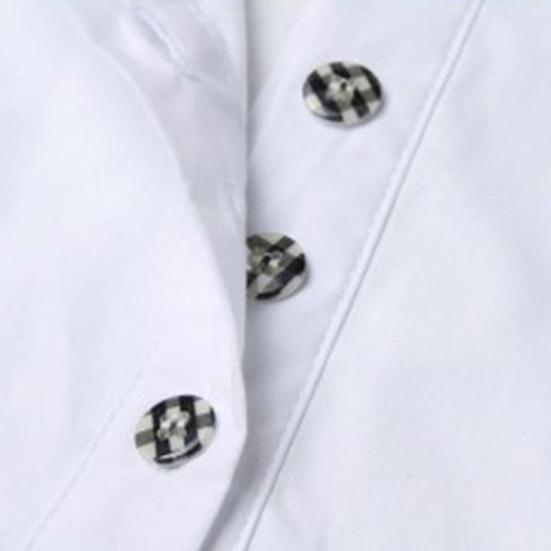 Shirt Turn-down Collar Slim Cotton Long Sleeve Collared Tops for Office