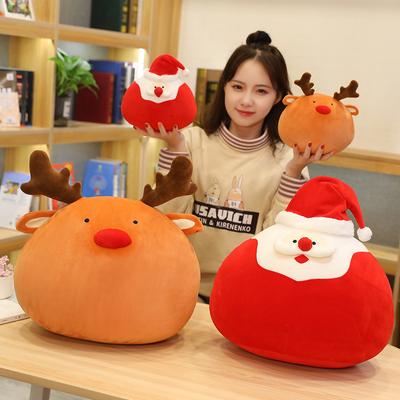 Weihnachtsmann-Plüschtier-Puppe, Elch, kann in Kissen gesteckt werden, warme Hände bedecken Liegekissen, Weihnachts-Haushaltskissen