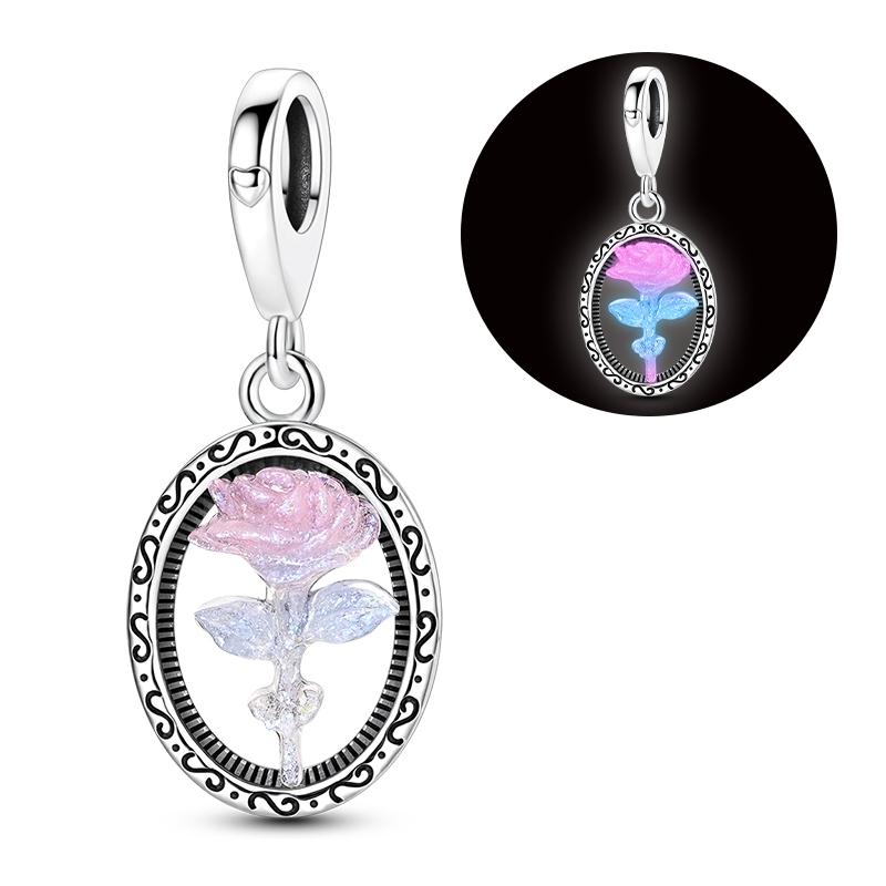 Copper Charms Luminous Beads Firefly Chameleon Fit Original Bracelet Pendant Diy For Woman Jewelry