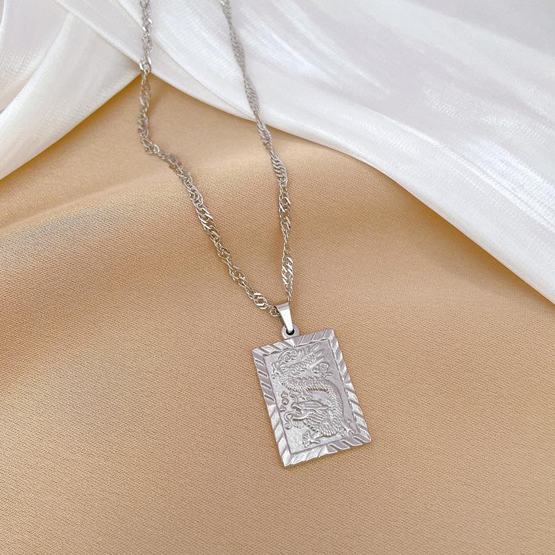 Female Blessing Dragon Brand Personalized Minimalist Necklace