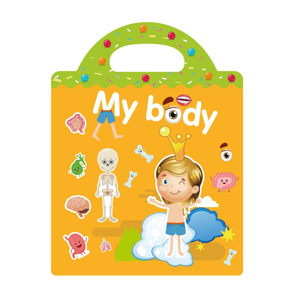 Sticker Books Early Education Concentration Training, Animal Dinosaur Decorative Sticker Books