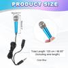 uxcell Mini Microphone with Sponge and Drawstring Portable for Voice Video and Singing 2-Piece Cover, Holder, Bag, Karaoke, Recording, (Blue)
