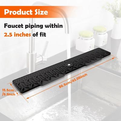 Silicone Kitchen Faucet Splash Guards Anti-splash Quick Dry Sink Splashing Guard Large Size Non-slip Drain Tray Mat Sink
