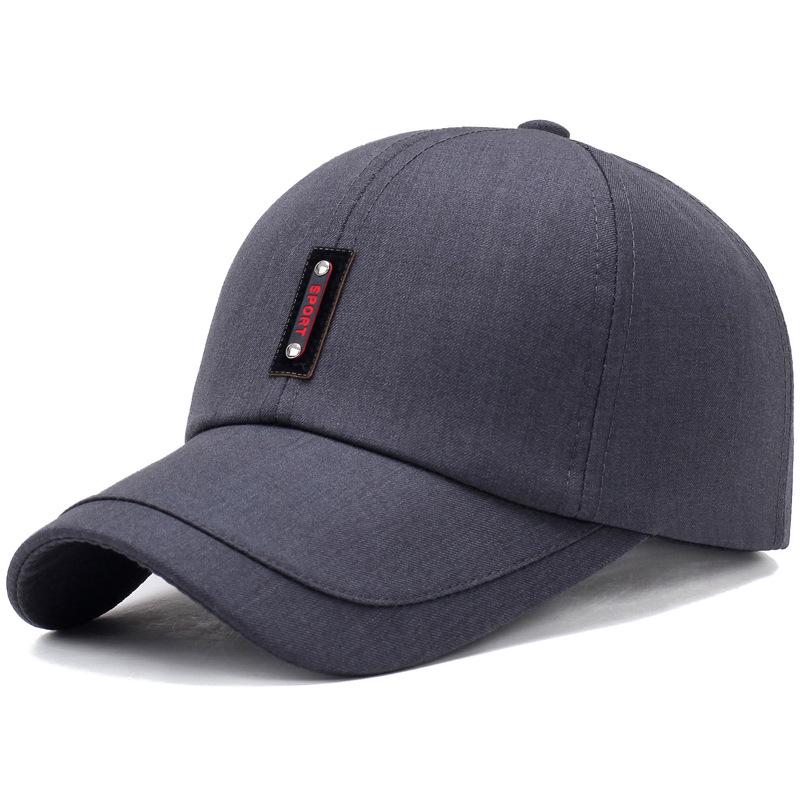 New Black Baseball Caps For Men Women Sunhat Solid Letter Sunscreen Cap Outdoor Fishing Running Hip Hop Baseball Hats Casquette