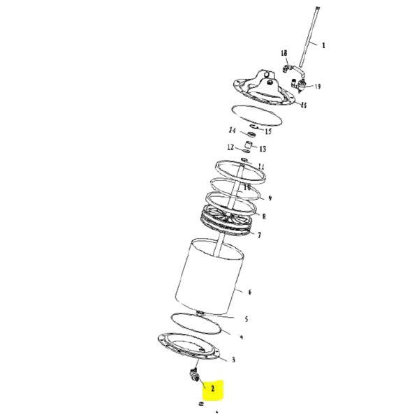 Szybkozrzut, zawór upustowy zbijaka (typ a3 aluminiowy) 8mm/9,7mm