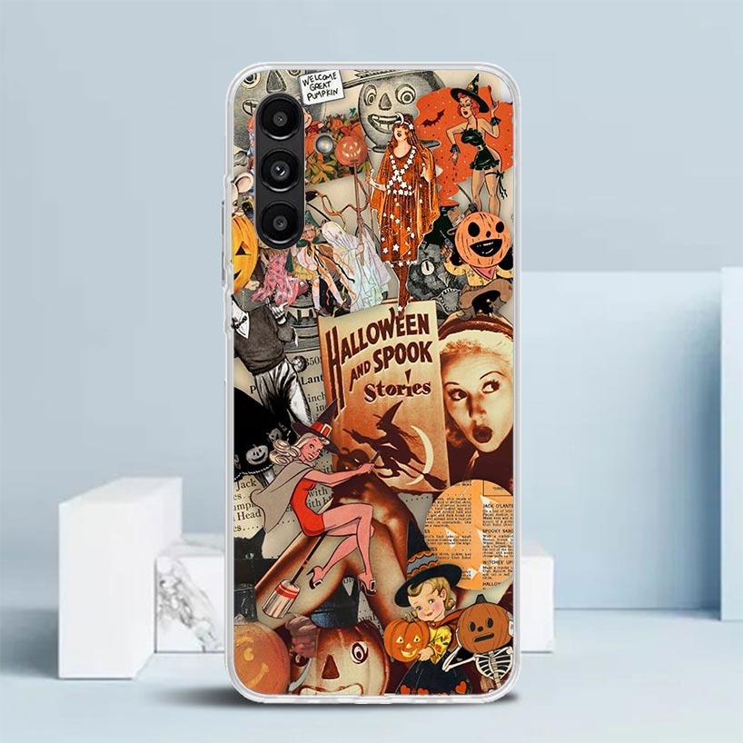 Halloween Herbst Kunst Hexe Katze Handyhülle Für Samsung Galaxy A17 A37 A57 A16 A15 A14 A13 A56 A55 A54 A53 A36 A35 A34 A33 A26 A25 A
