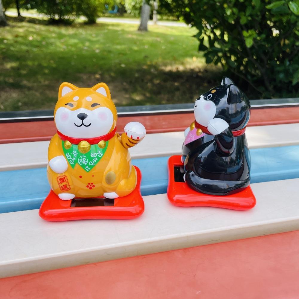 Solar New Lucky Cat Car Ornaments Interior Styling Accessories Holiday Gifts for Home Car Hotel Restaurant Decor Craft