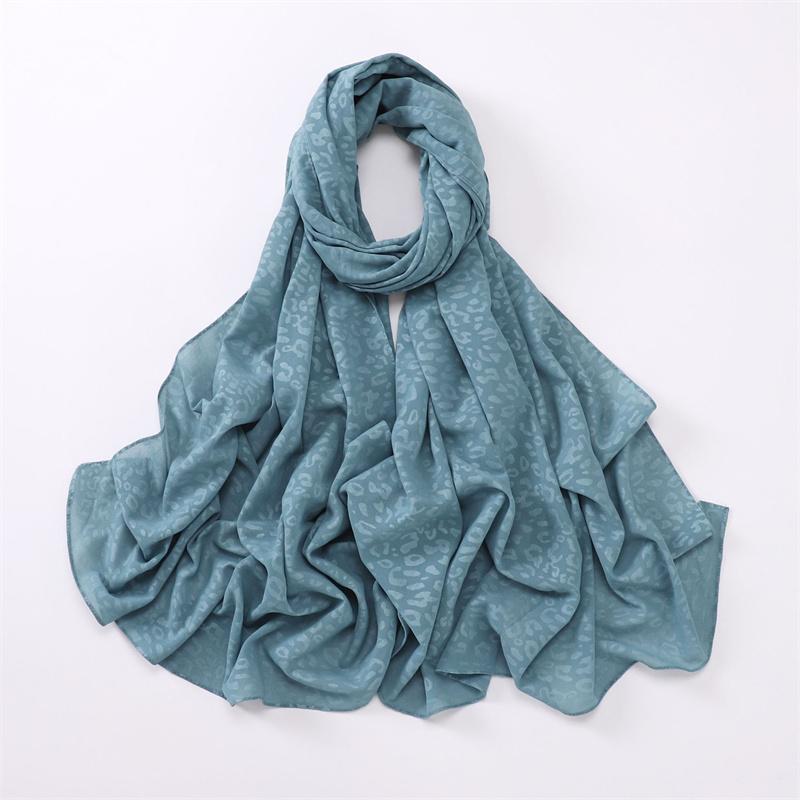 Fashion Press Leopard Dot Bubble Chiffon Instant Hijab Shawl Lady High Quality Wrap Beach Bufandas Ramadan Muslim Sjaal 170*70Cm