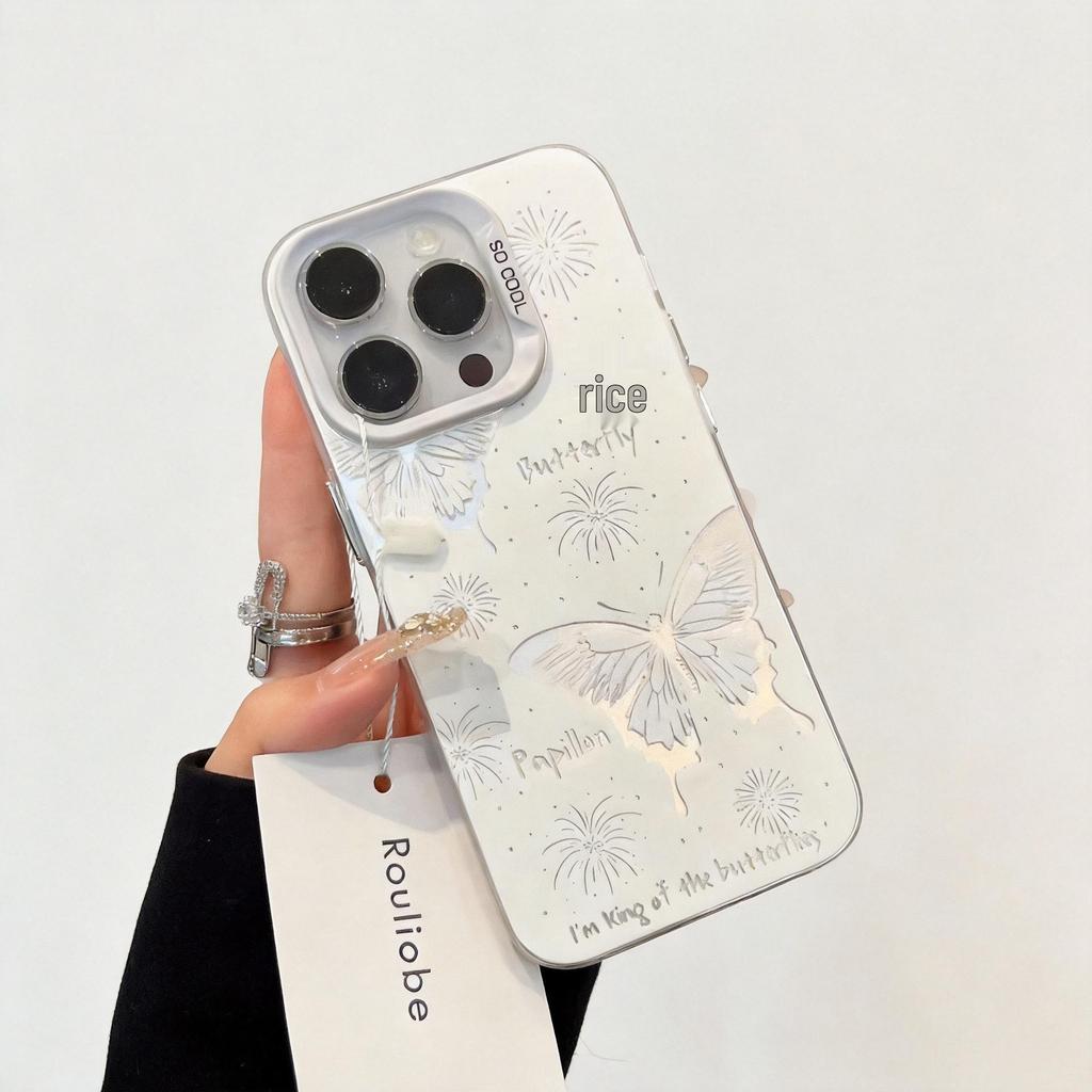 Fireworks Butterfly iPhone Case for 13, 14 Plus, 15 Pro, and 16, 17 Pro Max - Cool & Girly Design