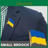 Chic And Unique Ukraine Brooch With Double Flag And Peace Dove Design