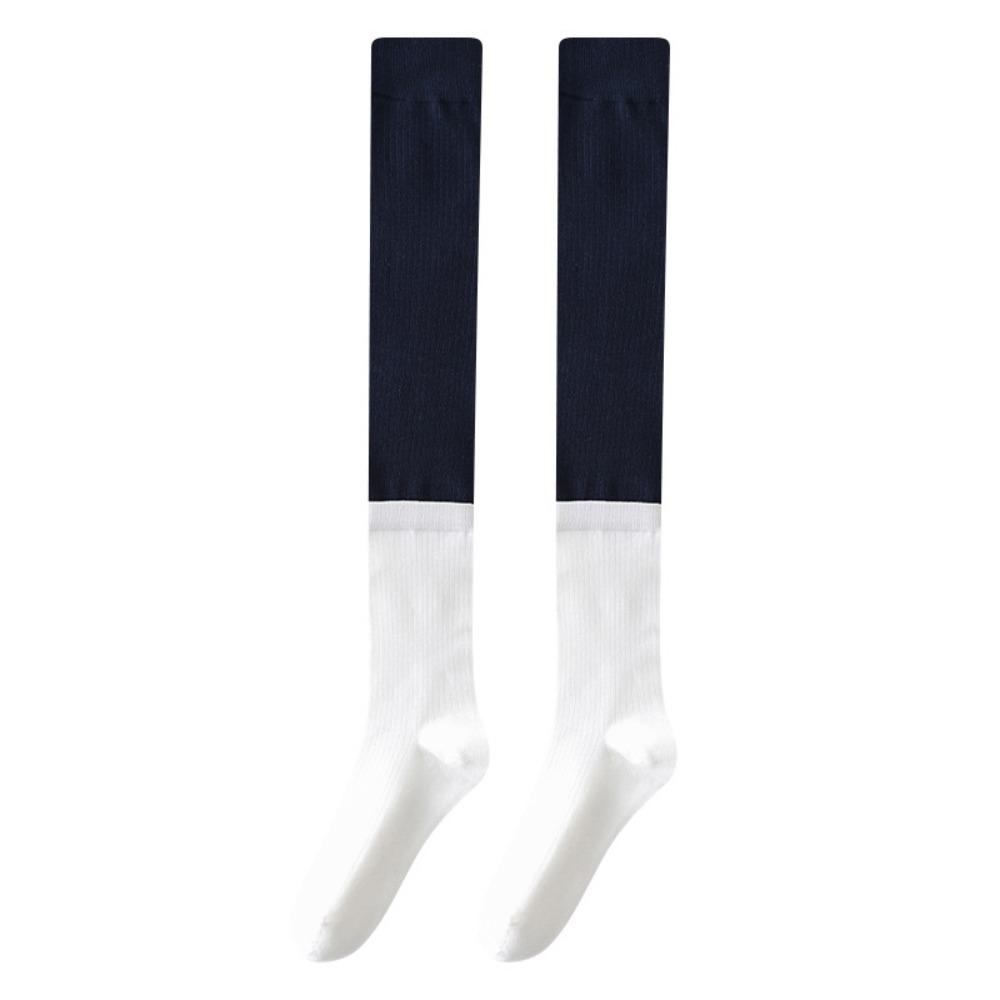 Simple Patchwork JK Lolita Socks Ins Over-knee Long Tube Stockings Japanese Style Hosiery Thigh High Stockings College