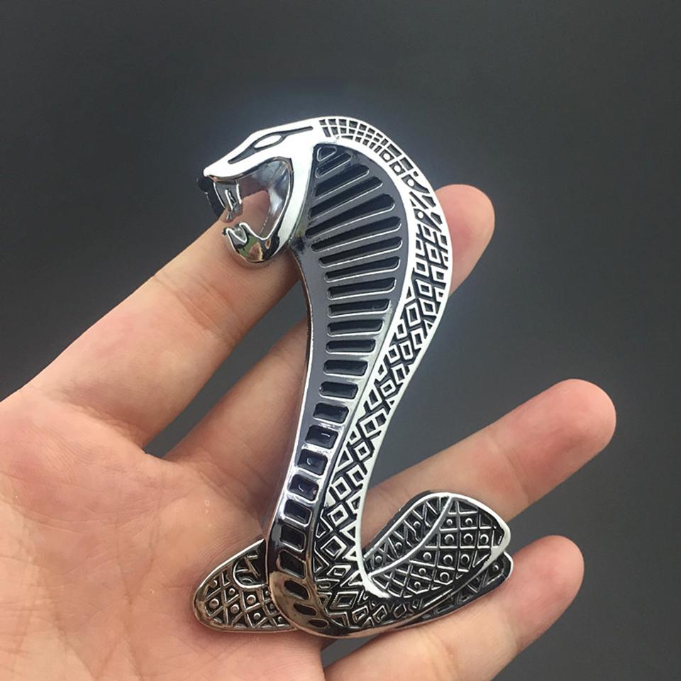 Serpiente Cobra Metálica 3D Cobra Emblema 3D Pegatina Metal Auto Coche