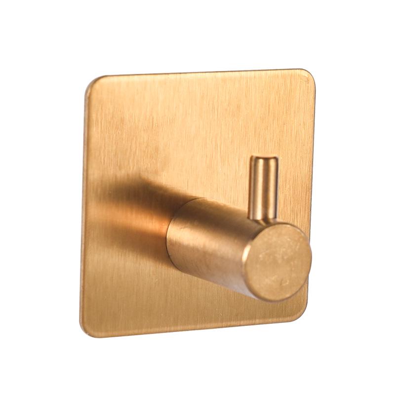 Stainless Steel Punch-Free Wall-Mounted Couple Coat Hooks