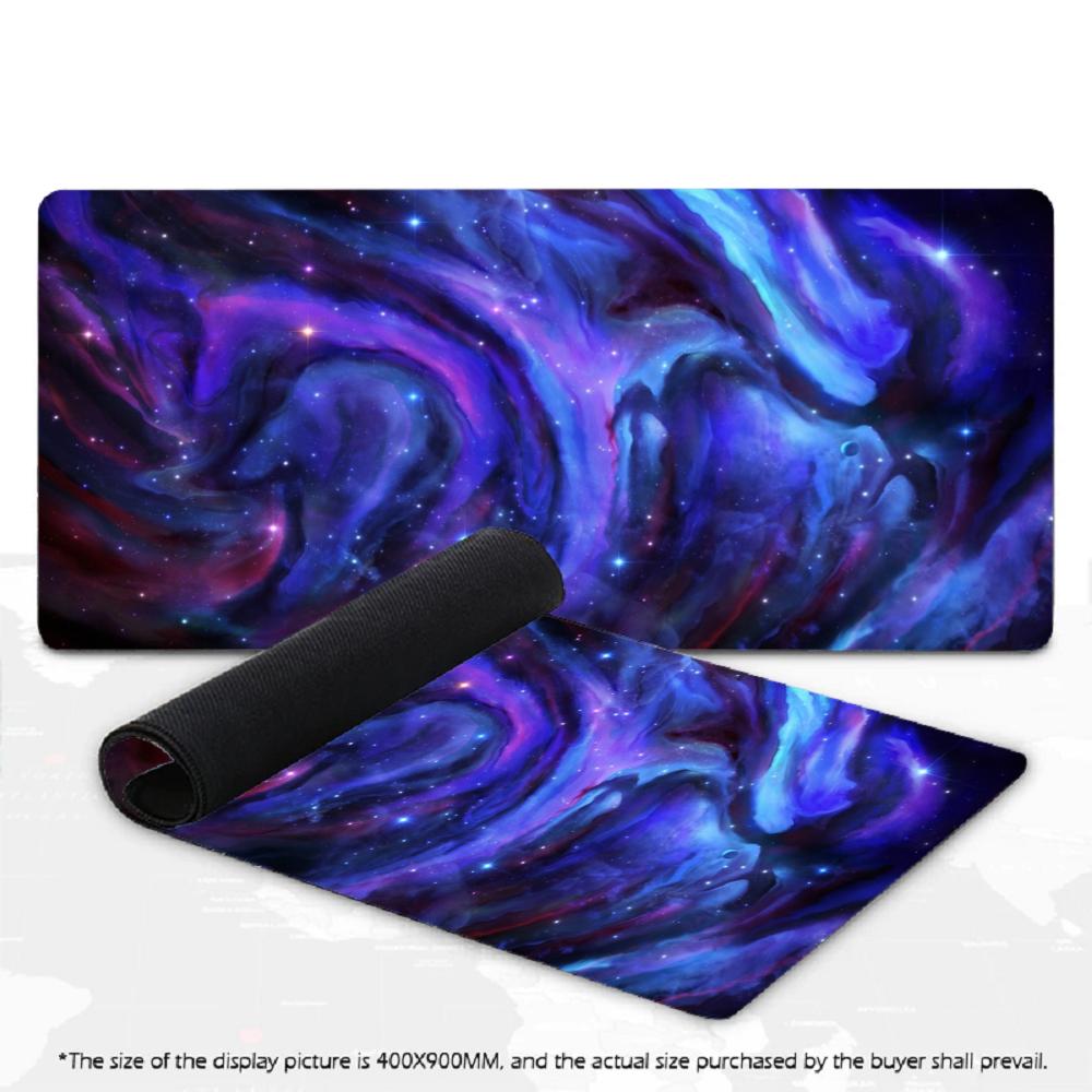 Large Non Slip Desk Pad Cosmic Swirl Nebula Star Sky Galaxy Art XXL Gaming Mouse Mat For PC Laptop Keyboard Game Desktop Surface