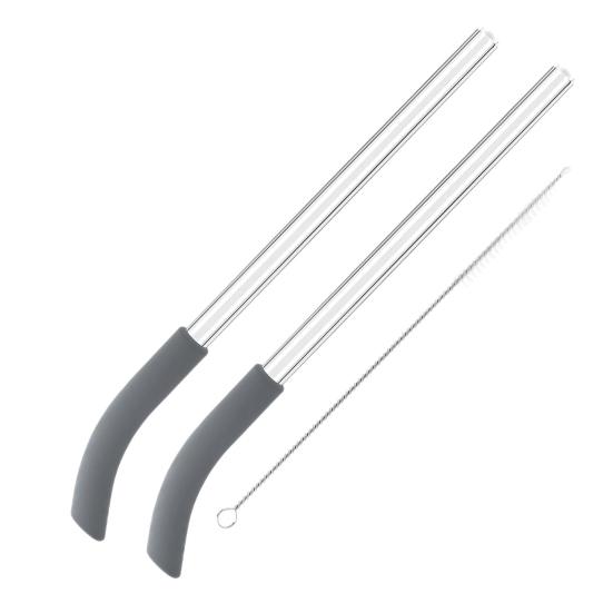 Replacement Straw Set for Ninja BlendBOSS 26oz Travel Tumbler Reusable Glass And Silicone Straw with Cleaning Brush Dishwasher Safe Drinking Straw 1 Set