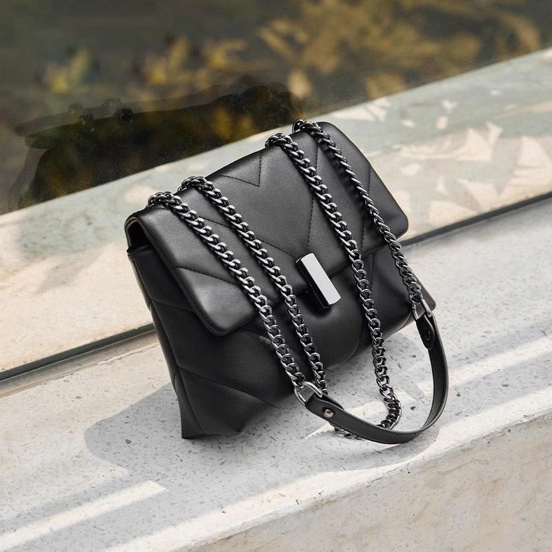 Premium Chain Bag 2025 New Fashion Women's Bag Retro Messenger Bag Texture Versatile Ins Shoulder Bag