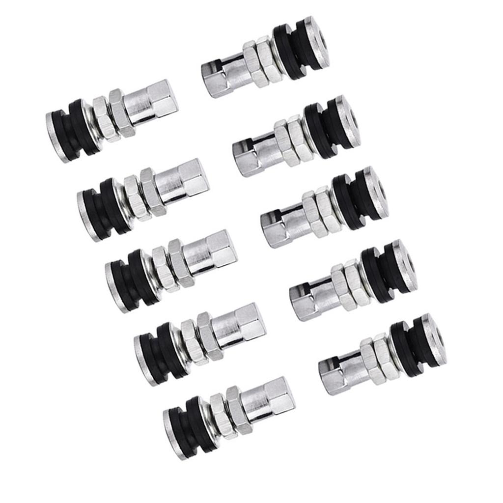 10pcs TR161 Metal Tire Valve Stems In Short Valve Stems Car Truck Motorcycle Short Valve Stems with Rubber    ing