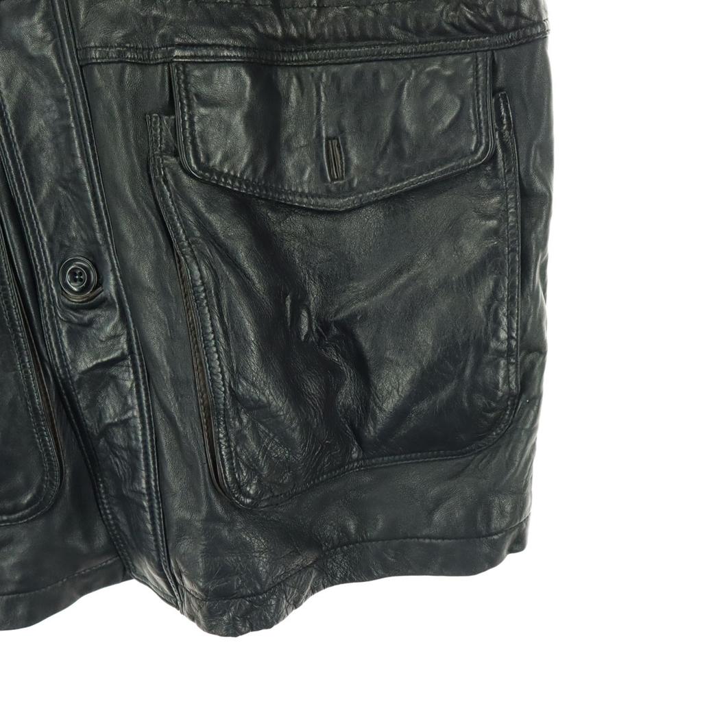 RONSON Long sleeve Half length leather jacket M black Sheep leather Men's Used
