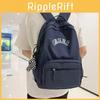 Simple Solid Color Letter Pattern Student Casual Backpacks For Daily Use And School Travel