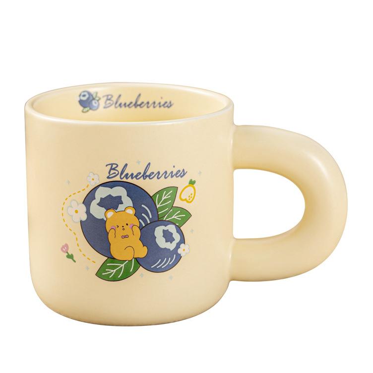 High value Fruit Ceramic Cup Home Office Water Cup Cute Girl Coffee Cup Milk Mug Gift