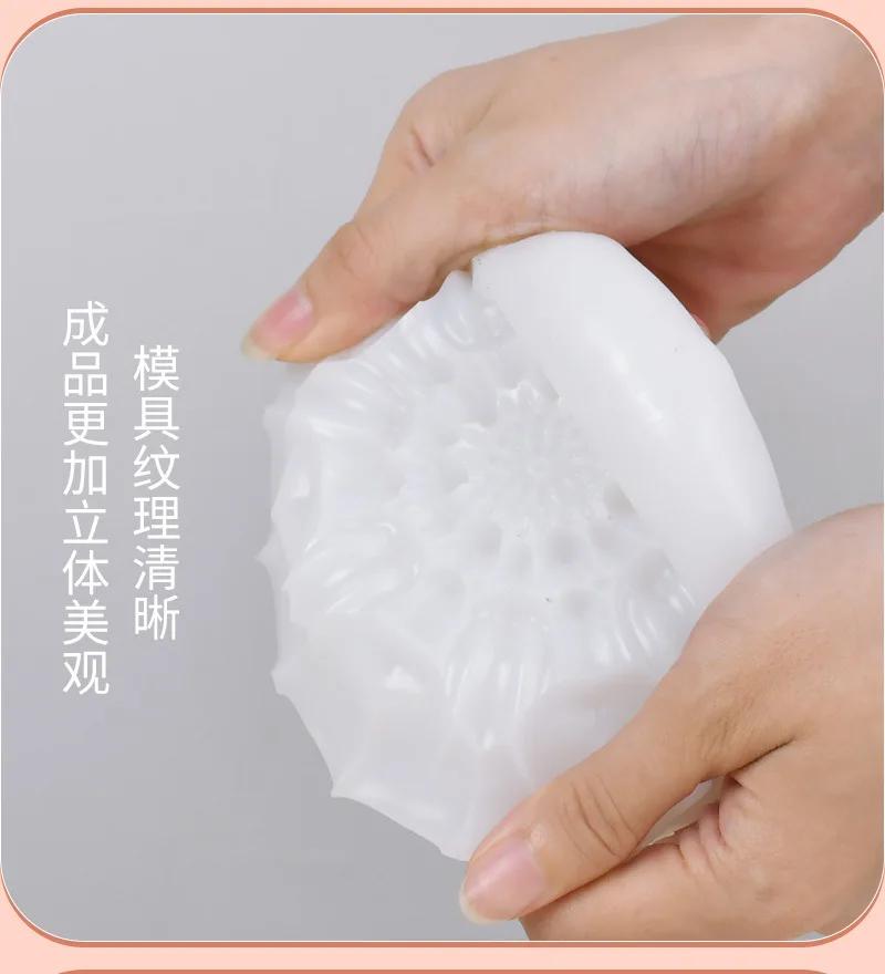 3D Lotus Rose Hibiscus Candle Mold DIY Flower Candle Soap Gypsum Craft Silicone Mold Chocolate Baking Tool Valentine's Day Gift