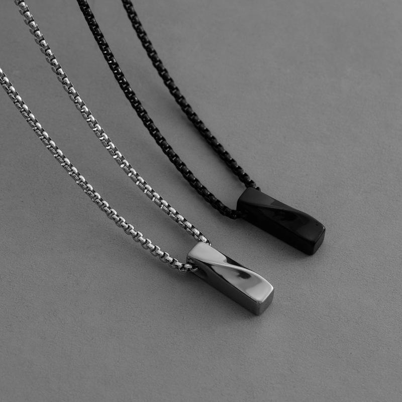 Europäischer und Amerikanischer Langer Geometrischer Moebius Anhänger Herren Mode Halskette Pullover Kette Schmuck