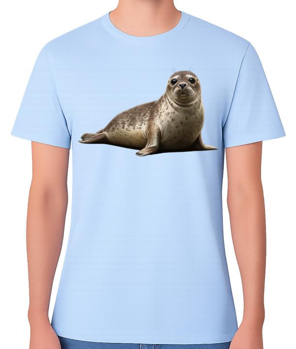 Cute Seal Animal T-Shirt Ocean Wildlife Graphic Unisex Tee S