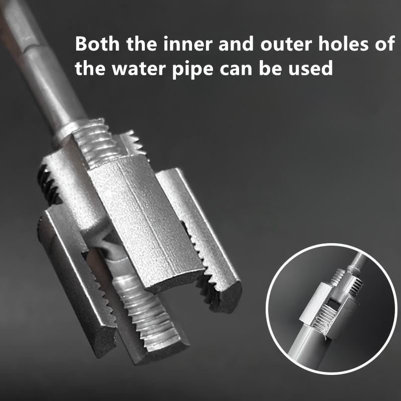 3pcs Integrated Wire Opener for Inside and Outside Water Pipe,Water Pipe Thread Repair Tool, Electric Drill Type Water Pipe Threading Device 1/2",3/4"