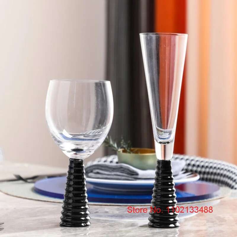 2022 neueste Hochzeit Party Schraube Champagner Flöten Luxuriöse Bankett Dekoration Weinglas Galvanik Spirale Rotwein Becher