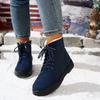 Women's Winter Mid-Calf Snow Boots - Lace-Up, Faux Fur Lined, Waterproof & Anti-Slip, Outdoor Warm Ankle Boots