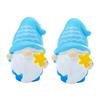 2 Pcs Mini Summer Gnome Figurines Beach Resin Gnomes Miniature Figures for Pool Party Favors DIY Cake Decoration Fairy Garden Home Decor