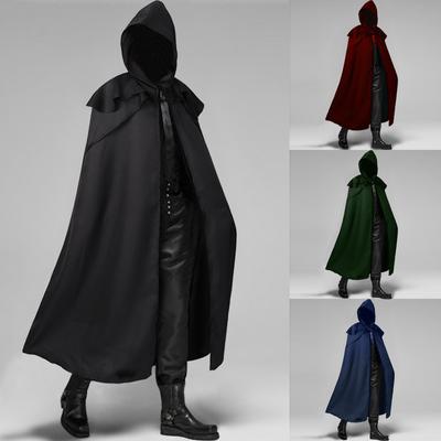 Cosplay Mittelalterliche Männer Kostüme Ritter Piraten Prinz Gothic Retro Mit Kapuze Umhang Capes Lange Roben Jacken Mantel Karneval Halloween