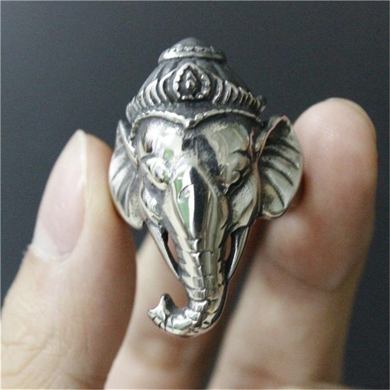 

Support Drop Ship Long Polishing Ganesh Ring 100% 316L Stainless Steel Fashion Jewelry Unique Men Boys Ganesh Ring 7