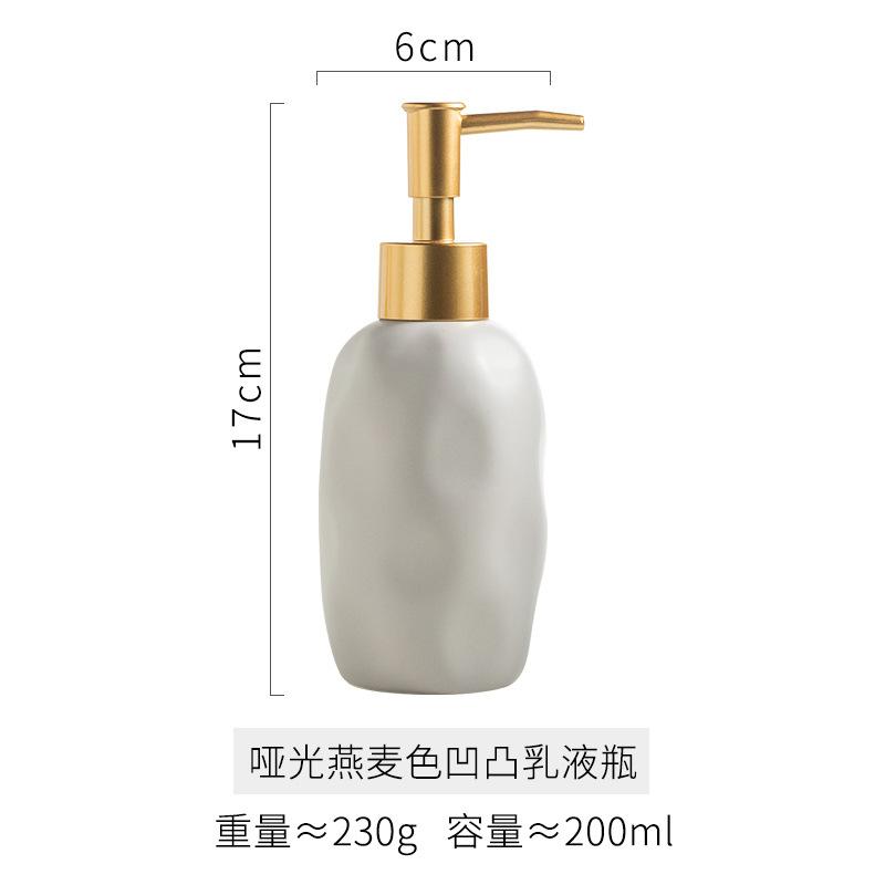 European Ceramic Lotion Bottle Matte Soap Liquid Container Home Hotel Irregular Shampoo Makeup Remover Water Storage Bottle New