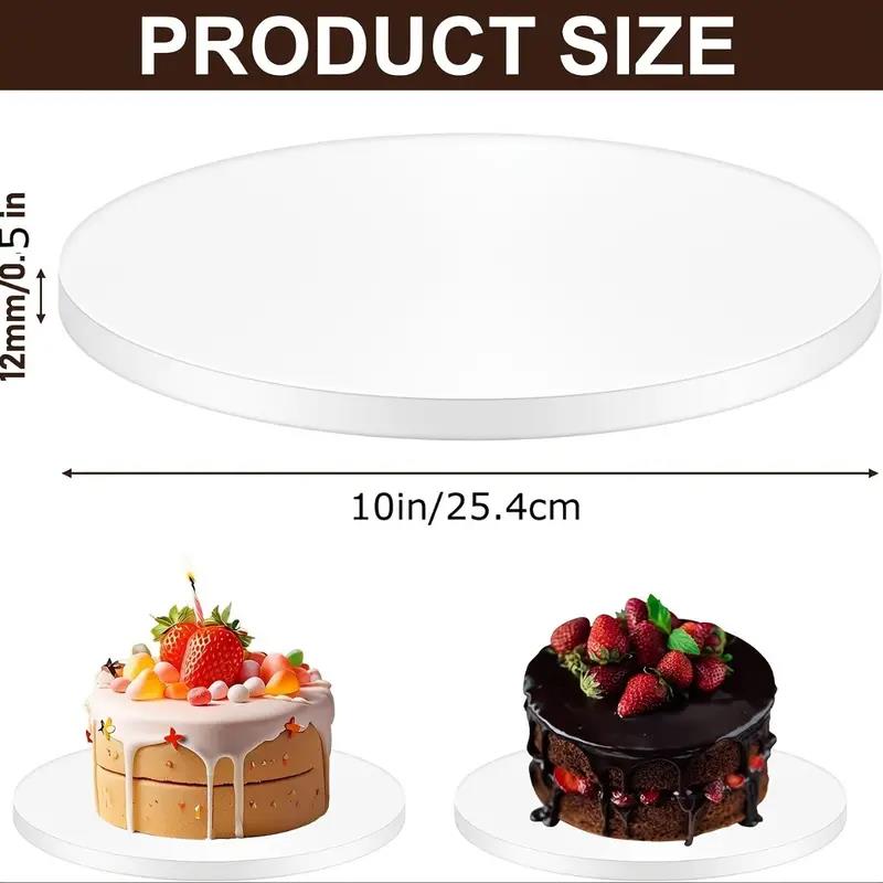 3Pcs White Cake Board Multi Layer Round Cake Drums Base for Wedding Birthday Party Cake Display Decor Christmas DIY Baking Tools