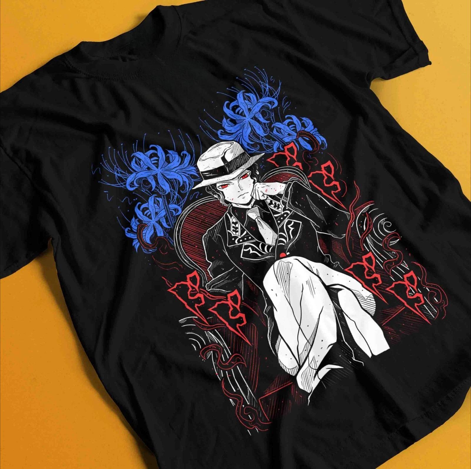 Demon Slayer Shirt Muzan Tshirt Zenitsu TShirt Akaza Muzan Tanjiro Doma Nezuko Summer Unisexs and Womens Breathable Tshirt Top S