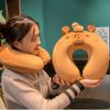 Memory Cotton Travel Neck Pillow Cartoon Capybara Soft Airplane Pillow Cute Head Rest Neck Pillow