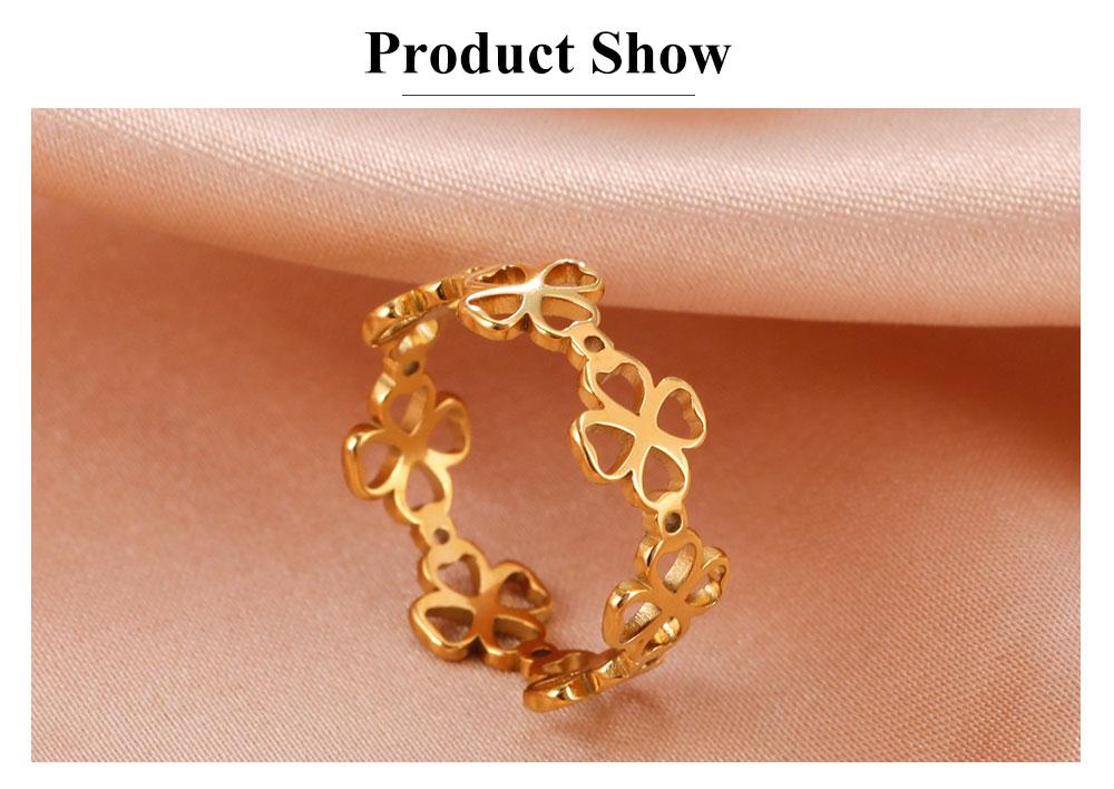 Cazador Trendige Kleeblattringe für Damen Edelstahl Minimalistische Ringe Schmuck Jubiläum Hochzeit Muttergeschenk 2026
