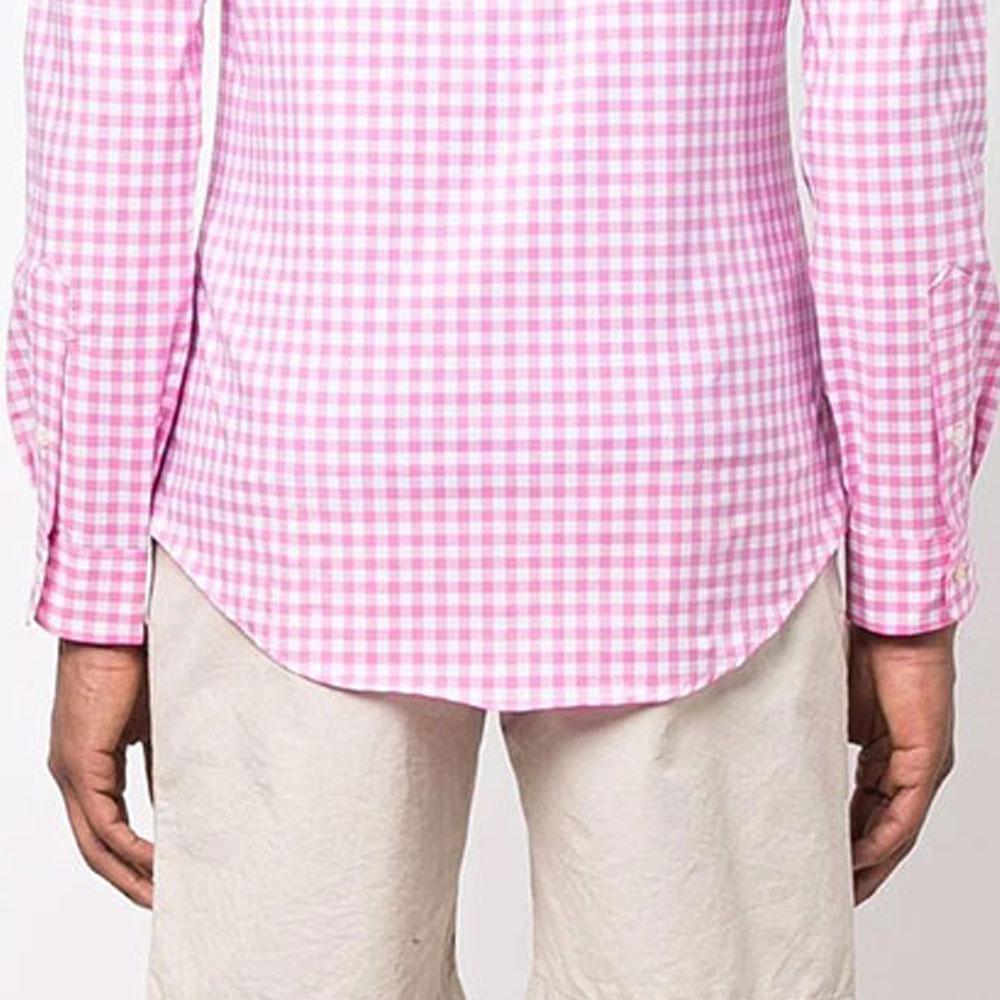 Polo Ralph Lauren SS22 Plaid Button-Up Shirt Men Shirts Pink 710867327-004