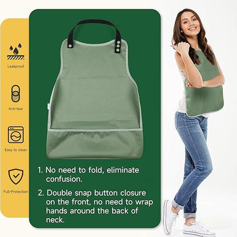 Waterproof Adult Bib, Mealtime Apron for Elderly