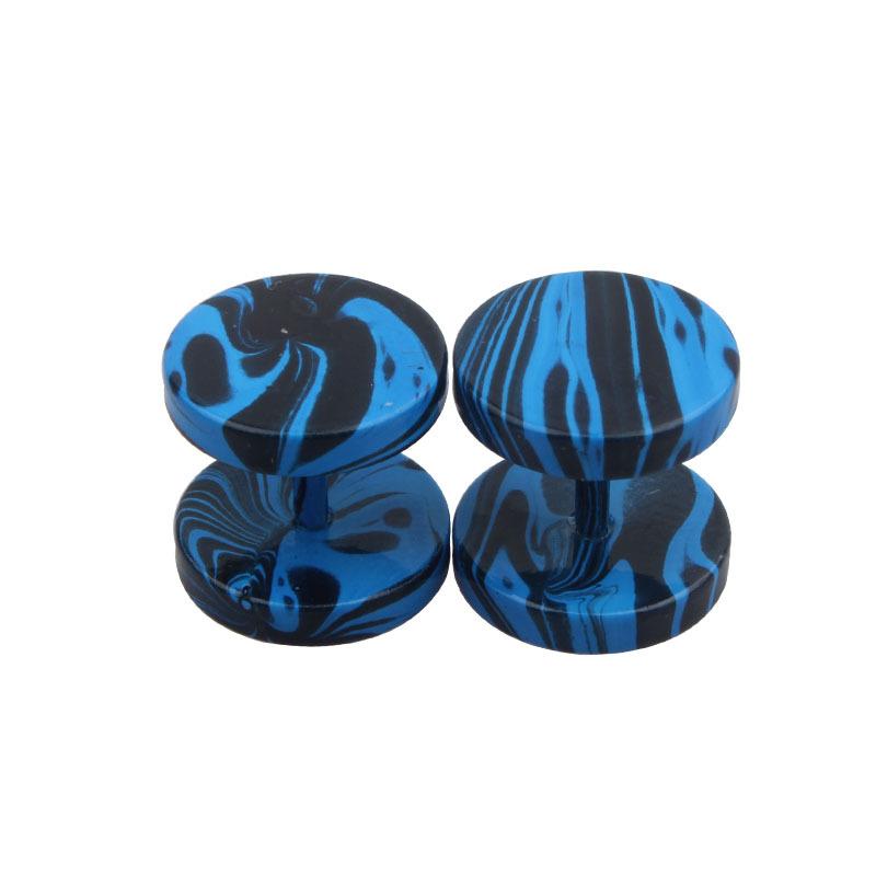 2pcs 16G Colorful Stainless Steel Round Stud Earrings For Women Dumbbell Piercing Earrings Men Punk Jewelry 8mm 10mm