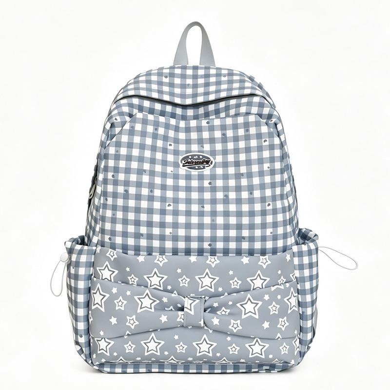 Schoolbag Schoolbag Female Japanese Ins Girl College Wind Small Fresh Bow Backpack Large Capacity Cute Lightweight Backpack