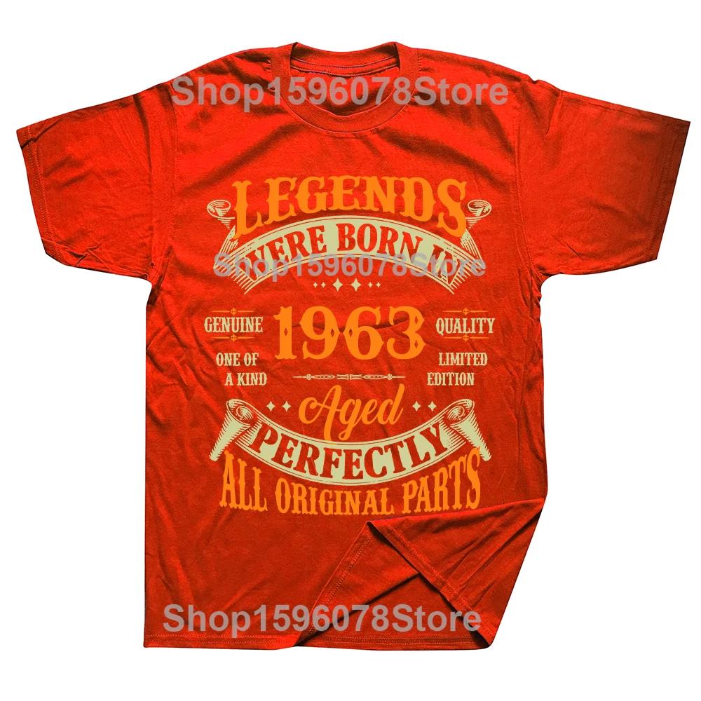 Birthday Vintage 1963 Old Gifts Vintage TShirts Summer Graphic Tshirt Streetwear Clothing Oversized Short Sleeve Tshirt