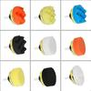 3 zoll Auto Polieren Disc 11 Teile/satz Selbst-Kleber Polieren Wachsen Schwamm Wolle Rad Polieren Pad Für Auto Polierer bohrer Adapter