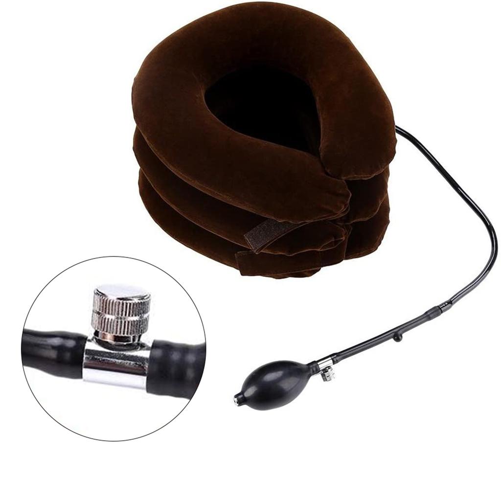 Air Inflatable Pillow Cervical Neck Traction Device For Easing Muscle Pain