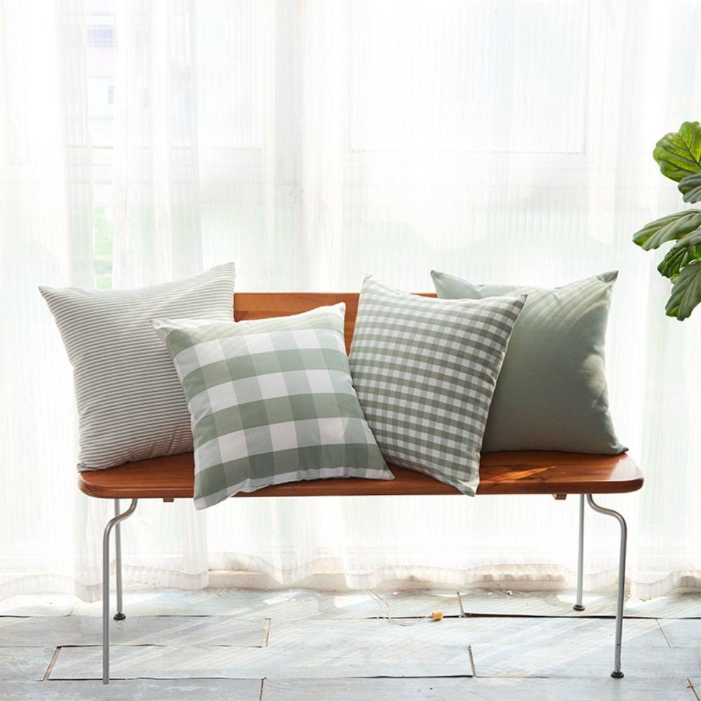 Cotton Throw Pillowcase Striped Cushion Cover Home Decor Throw Pillowcover  Sofa/Bed