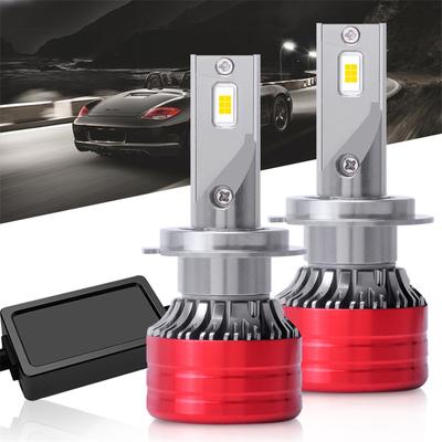 2Pcs H7 Led Bulb 6000K Cool White Led Fog Light Bulbs With Cooling Fan Led Fog Lights Plug And Play Ip67 Waterproof