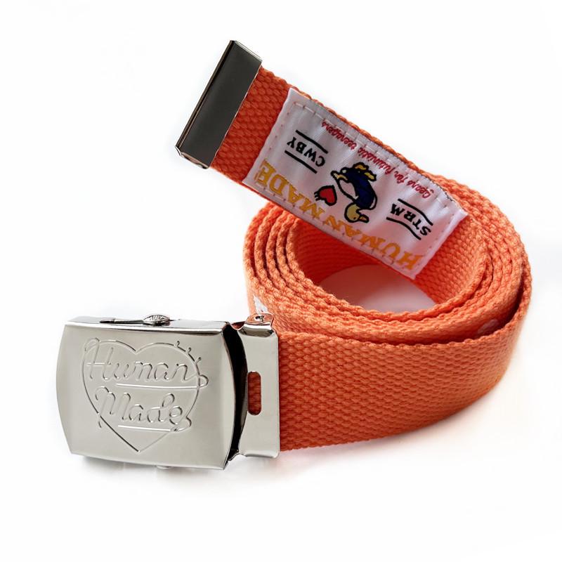 HUMAN MADE Metal Buckle Heart Duck Canvas Waistband - Trendy Unisex Accessory 120 cm
