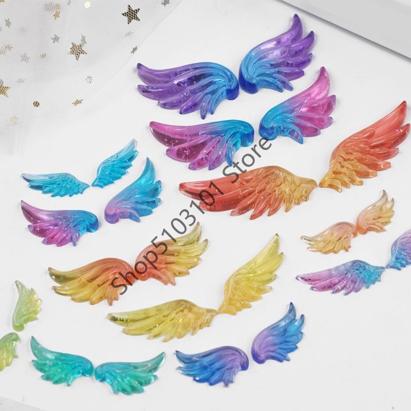X6HE Mehrzweck-Engelsflügel-Form für Basteln von Harzschmuck-Anhängern Ohrringen Schlüsselanhängern Form mit Spiegelfinish